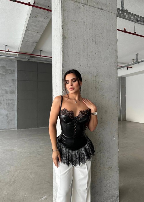 190567 BLACK COCKTAİL DRESS BLOUSE