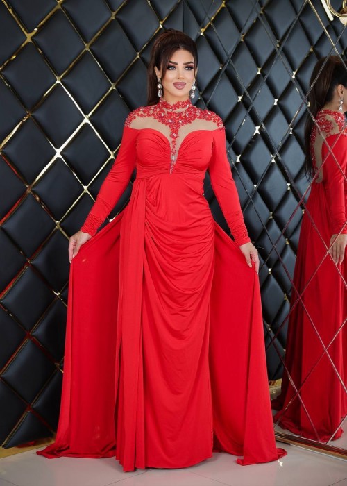 190688 RED COCKTAİL DRESS