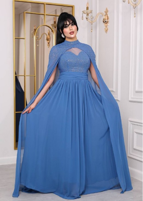 190701 BLUE COCKTAİL DRESS