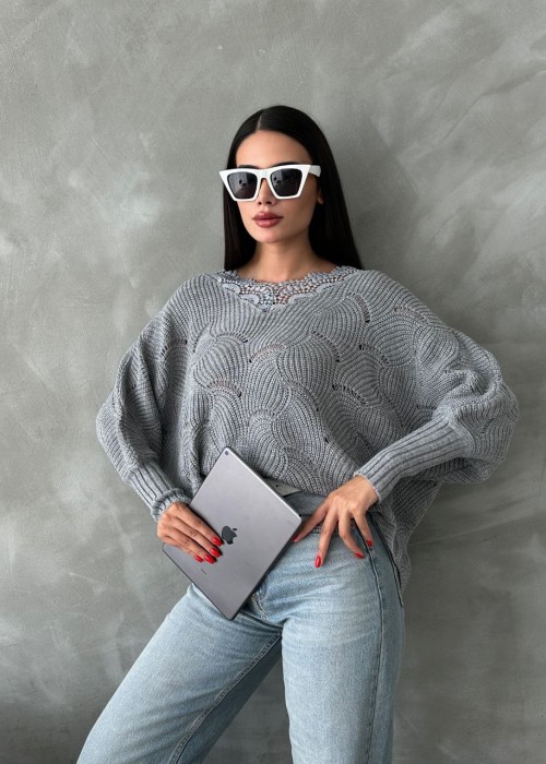 190763 GRAU SWEATSHIRT STRICKWAREN