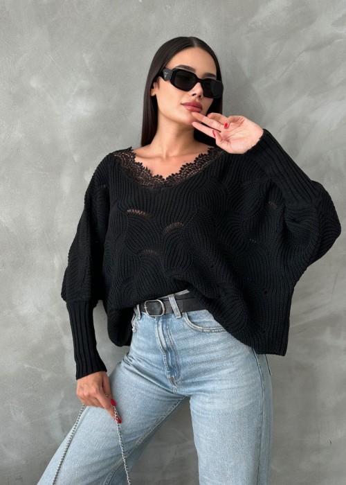 190764 SCHWARZ SWEATSHIRT STRICKWAREN