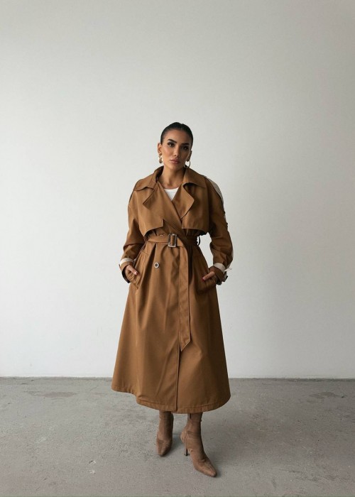 191006 COFFEE COAT TRENCH COAT