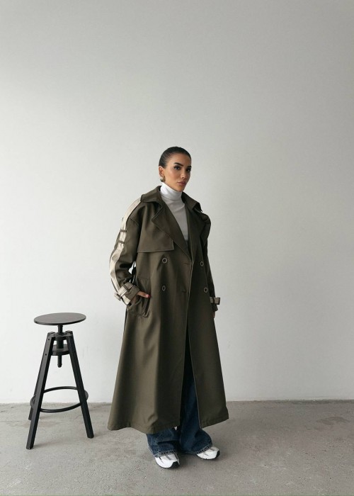 191007 KHAKI COAT TRENCH COAT