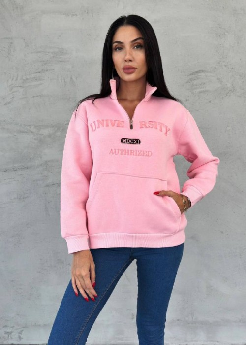 191175 PEMBE SWEAT ŞARDONLU KUMAŞ