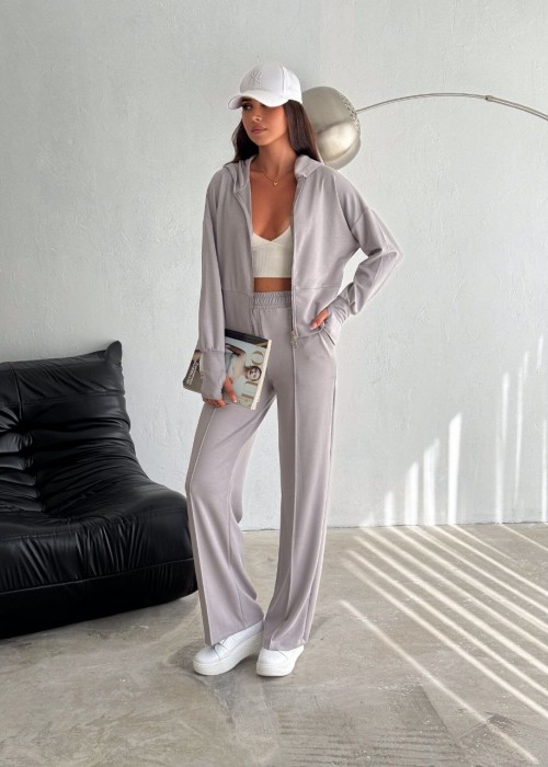 191214 GRAU TRACKSUIT Modal Stoff