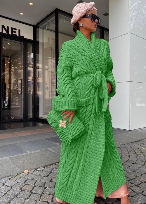 191333 GREEN CARDIGAN KNITWEAR