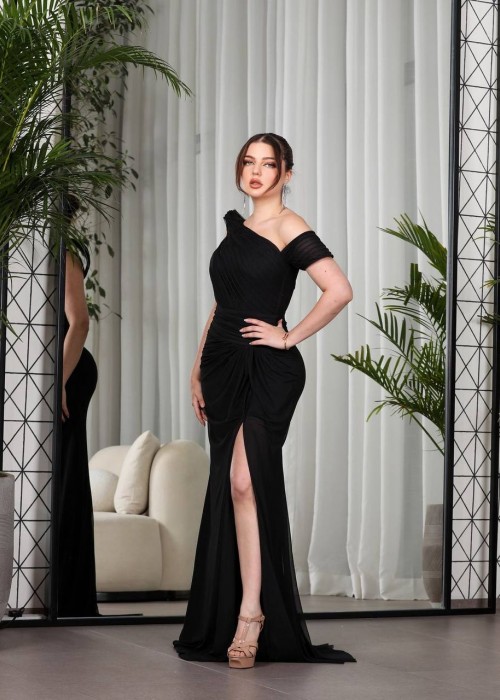 191520 BLACK COCKTAİL DRESS