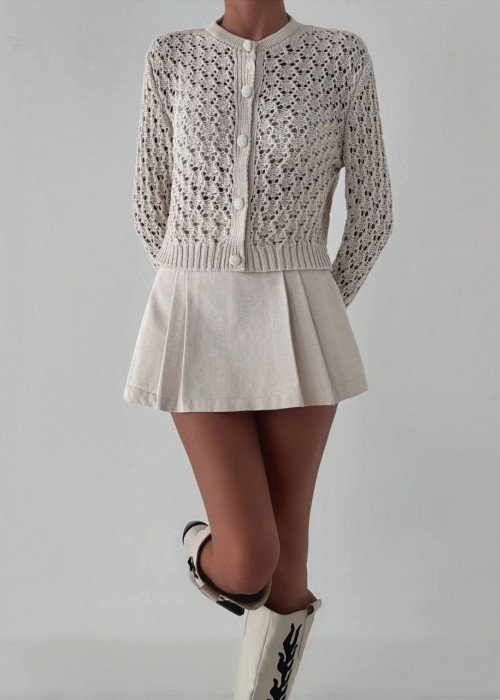 191582 CREAM CARDIGAN KNITWEAR