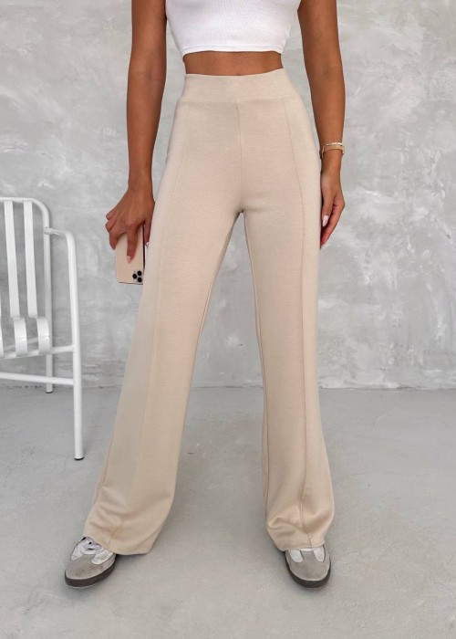 192213 BEIGE TROUSERS Oysho fabric