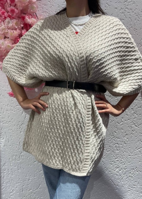 192665 GREY CARDIGAN KNITWEAR