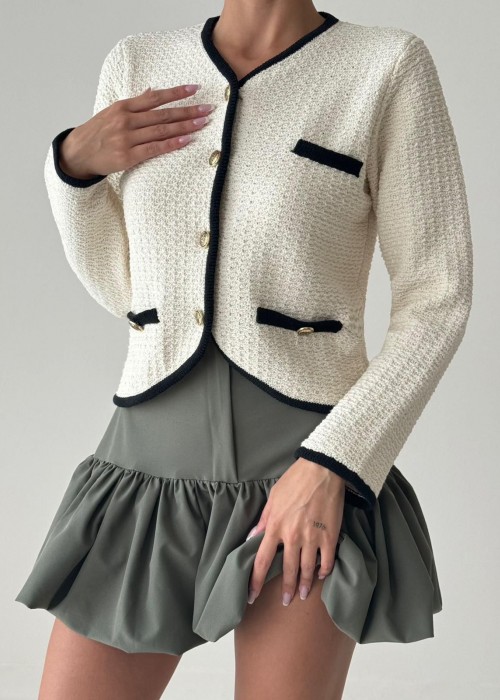 192911 WHITE CARDIGAN KNITWEAR