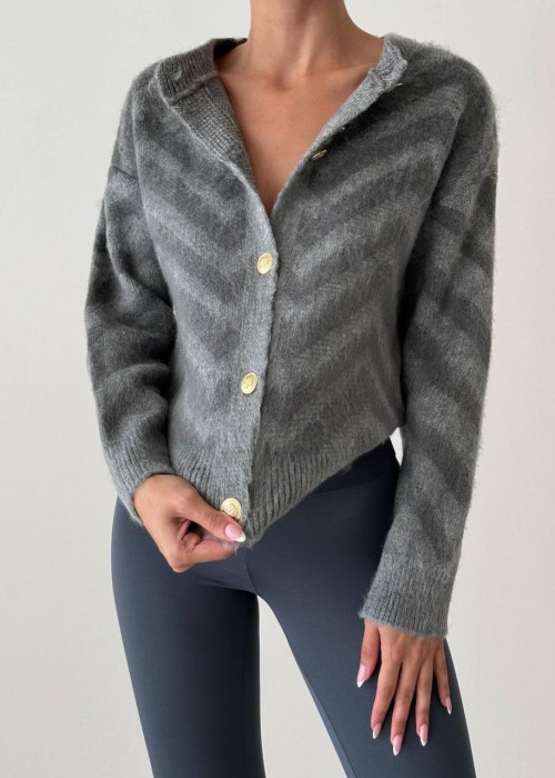 193011 GREY CARDIGAN KNITWEAR