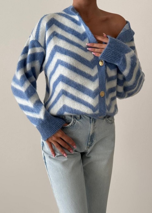 193012 BLUE CARDIGAN KNITWEAR