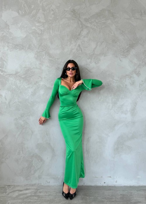 193270 GREEN DRESS MICRO FABRIC