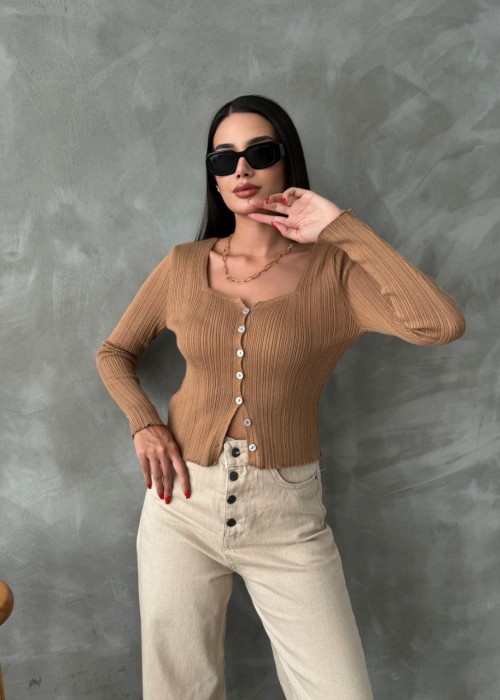 193336 COFFEE CARDIGAN KNITWEAR