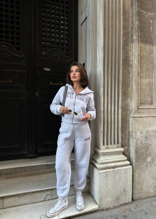 193558 GREY TRACKSUIT Compact fabric