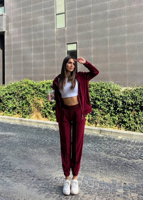 194237 BORDO TRACKSUIT VELVET