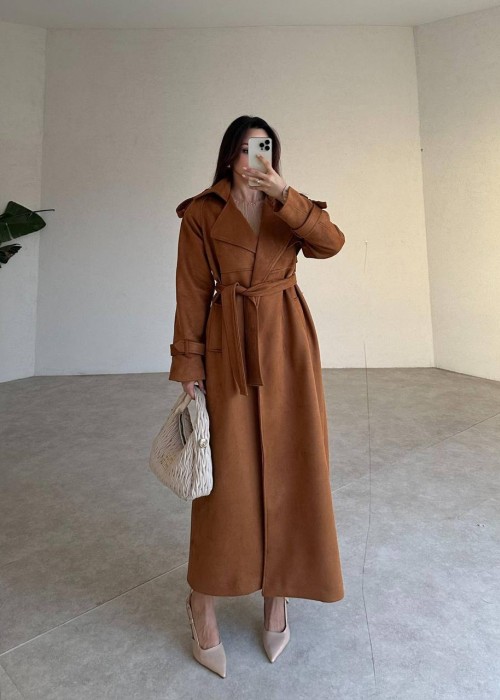 194313 BEIGE COAT Suede