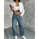 195051 LIGHT BLUE JEANS BALOONFİT