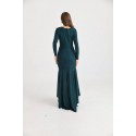 195106 GREEN COCKTAİL DRESS