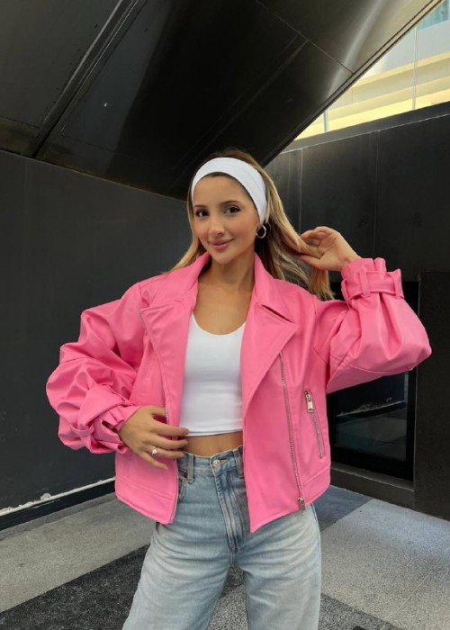 195408 PINK COAT Bomber jacket