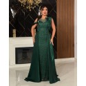 195498 GREEN COCKTAİL DRESS