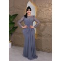 195525 GREY COCKTAİL DRESS