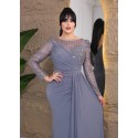 195525 GREY COCKTAİL DRESS