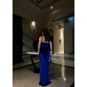 195546 SAKS COCKTAİL DRESS VELVET