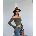 195647 KHAKI BLOUSE CROP