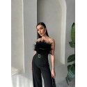 195728 BLACK COCKTAİL DRESS OVERALLS