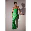 196191 GREEN COCKTAİL DRESS Crystal tulle