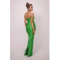 196191 GREEN COCKTAİL DRESS Crystal tulle