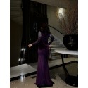 196233 Damson COCKTAİL DRESS VELVET