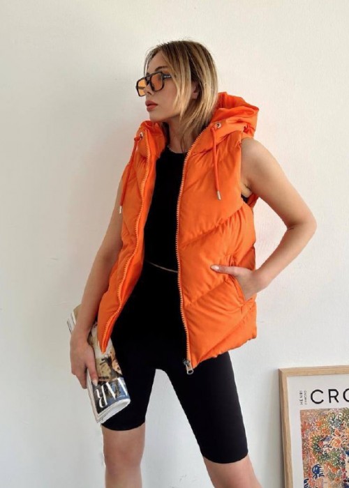 196334 ORANGE COAT VEST