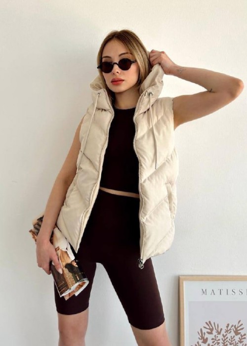 196336 BEIGE COAT VEST