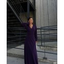 196464 Damson COCKTAİL DRESS CREPE FABRIC