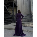 196464 Damson COCKTAİL DRESS CREPE FABRIC