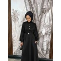 196569 BLACK HIJAB TESETTÜR ELBİSE