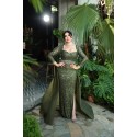 196680 GREEN COCKTAİL DRESS