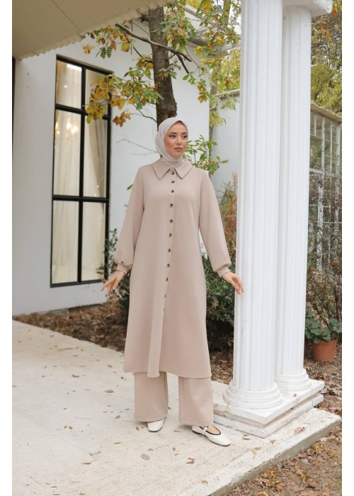 197111 BEIGE HIJAB BÜYÜK BEDEN