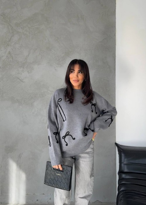 197483 GREY SWEATER KNITWEAR