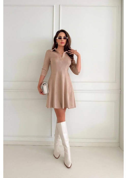 197604 BEIGE KLEID