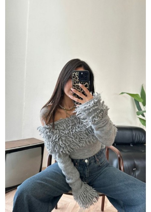 199505 GREY SWEATER KNITWEAR