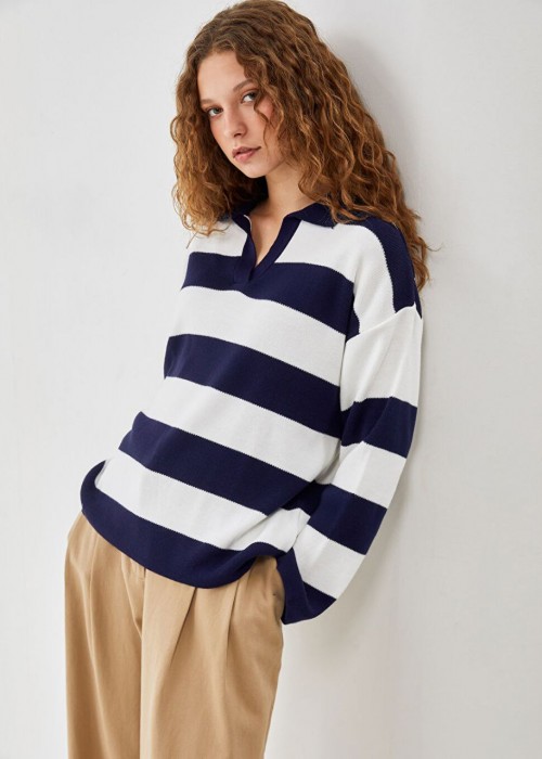 200080 STRIPED SWEATER KNITWEAR