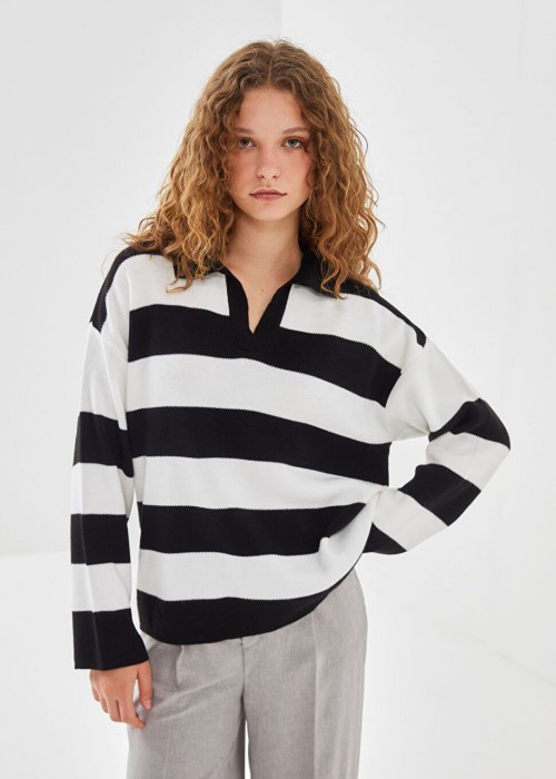 200082 STRIPED SWEATER KNITWEAR